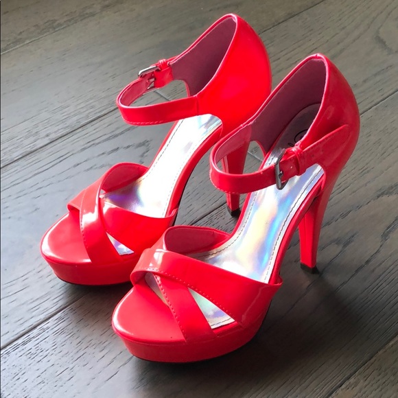 Shoes - •N E O N• Pink Platform High Heels